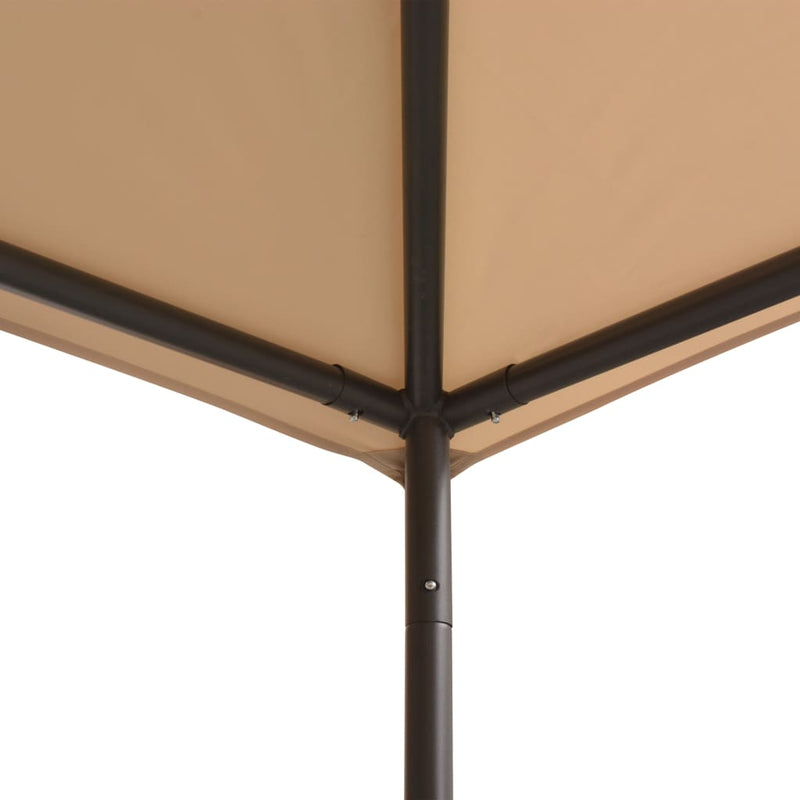 Gazebo Pavilion Tent Canopy 157.5"x157.5" Steel Beige
