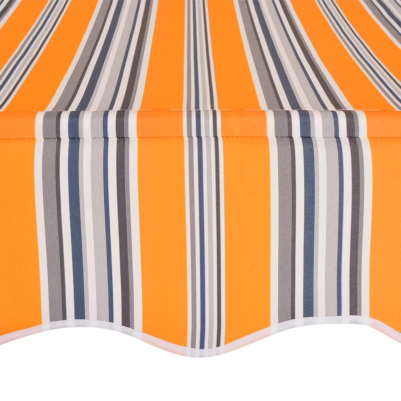 Manual Retractable Awning 59" Yellow and Blue Stripes