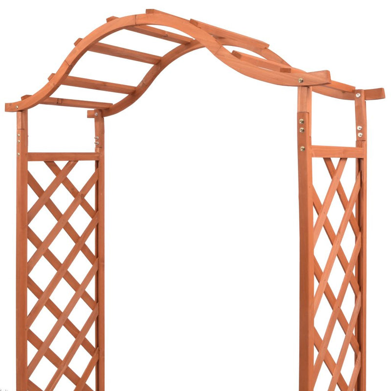 Trellis Rose Arch with Planters 70.9"x15.7"x80.7"