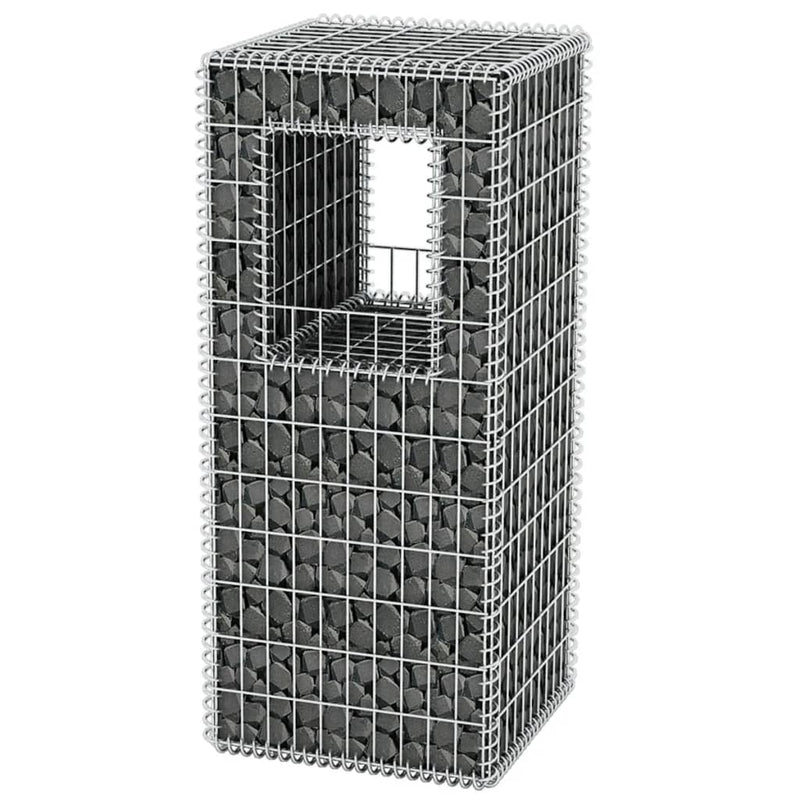 Gabion Basket Post/Planter Steel 19.7"x19.7"x47.2"