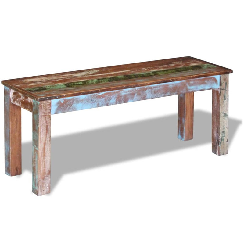 Bench Solid Reclaimed Wood 43.3"x13.8"x17.7"
