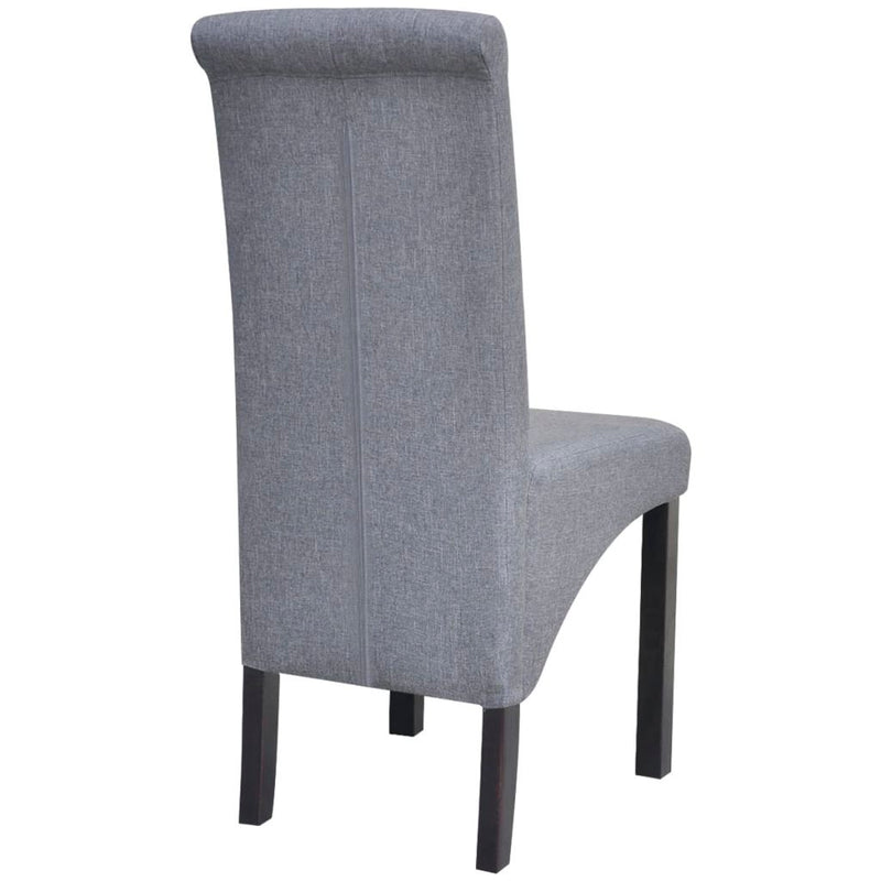 Dining Chairs 2 pcs Gray Fabric