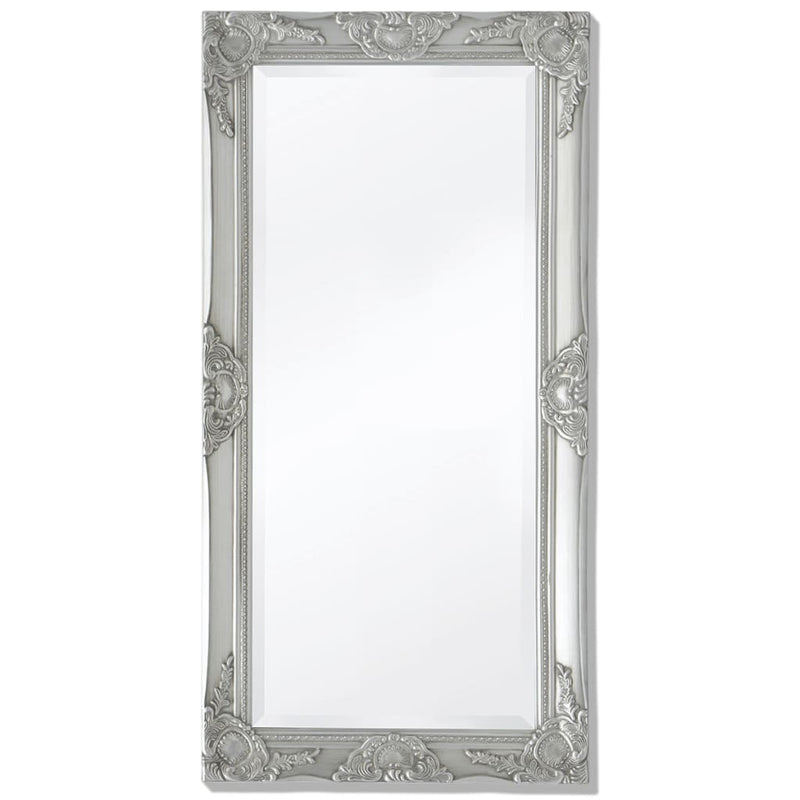 Wall Mirror Baroque Style 39.4"x19.7" Silver