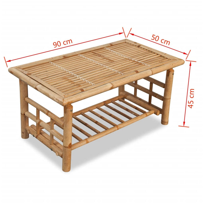 Coffee Table Bamboo 35.4"x19.7"x17.7"