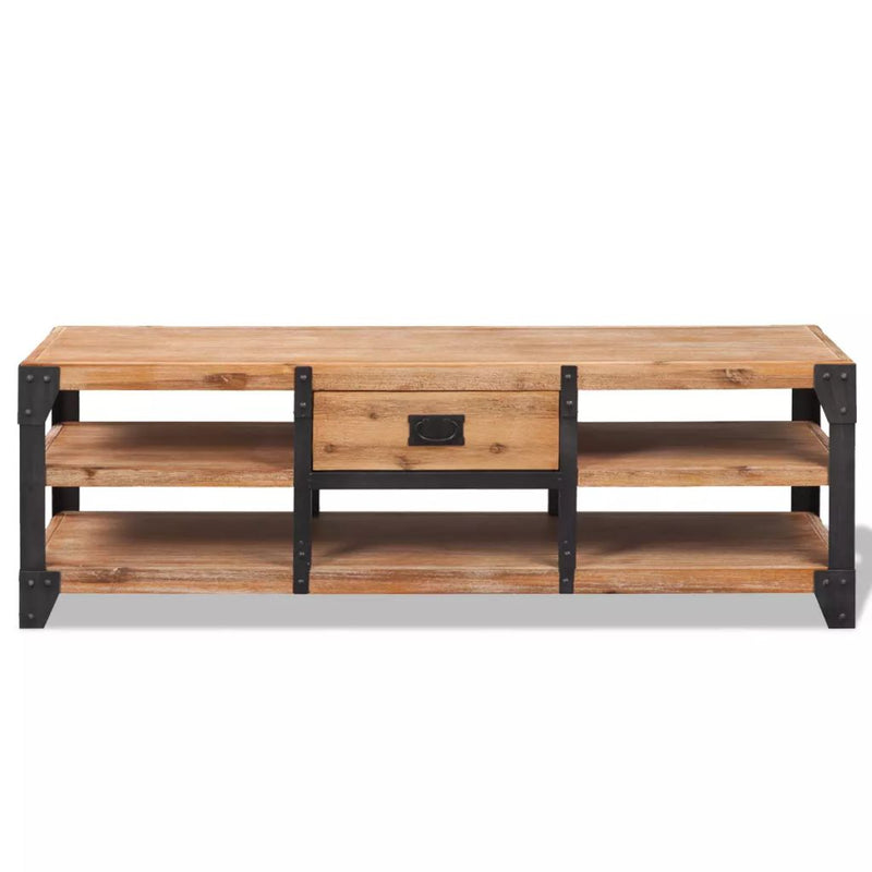 TV Stand Solid Acacia Wood 55.1"x15.7"x17.7"