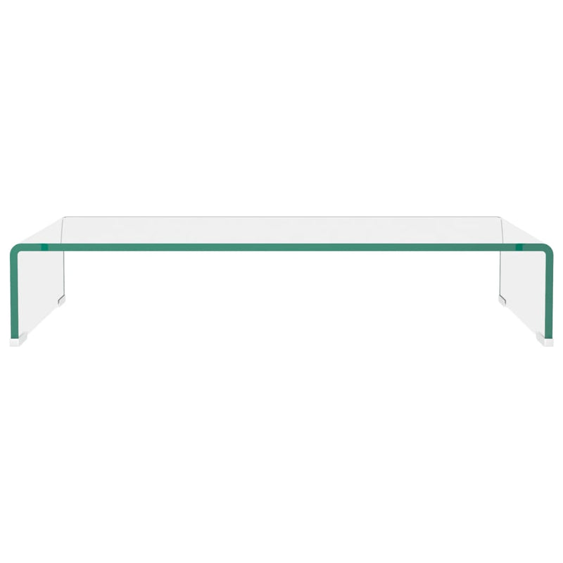 TV Stand / Monitor Riser Glass Clear 27.6"x11.8"x5.1"