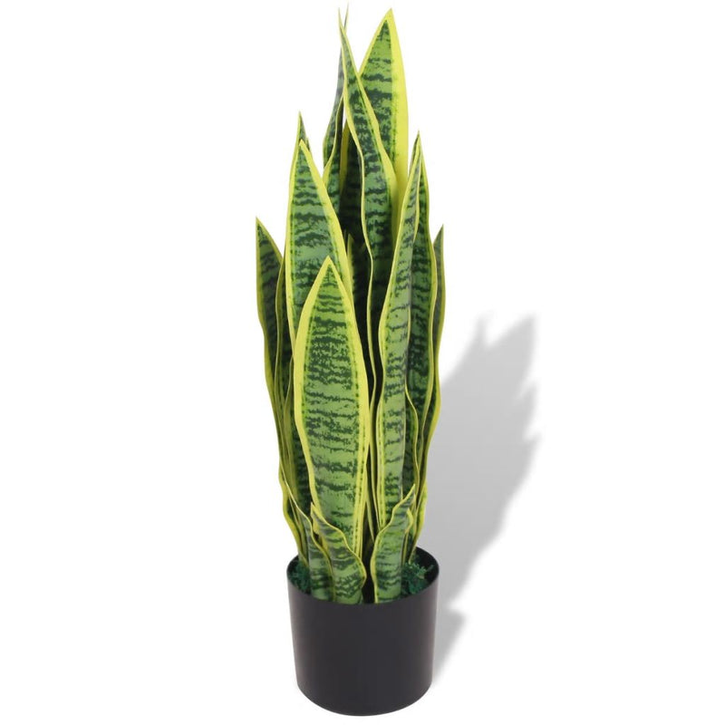 Artificial Sansevieria Plant with Pot 25.6" Green
