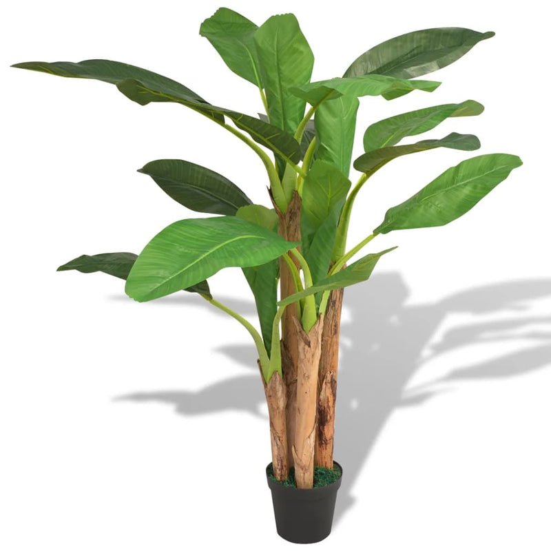 Artificial Banana Tree Plant with Pot 68.9" Green