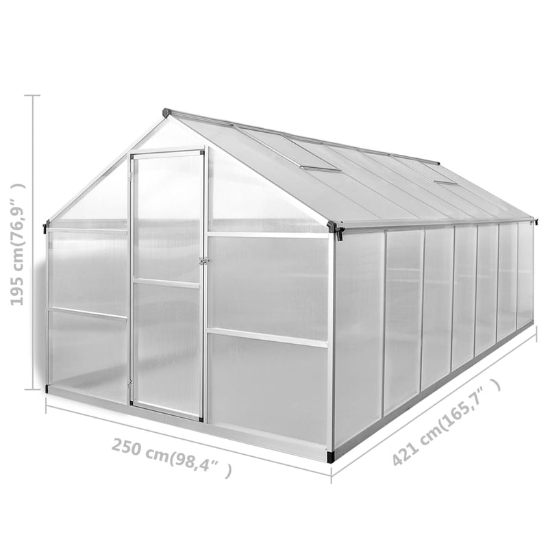 Greenhouse Reinforced Aluminium 113.34ftÂ²