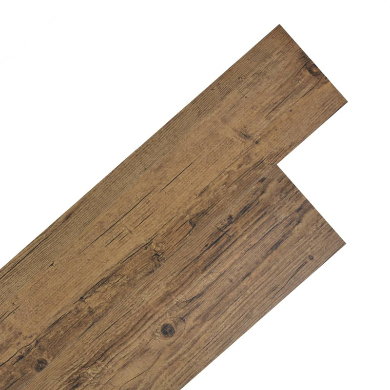 Self-adhesive PVC Flooring Planks 54 ftÂ² 0.08" Walnut Brown