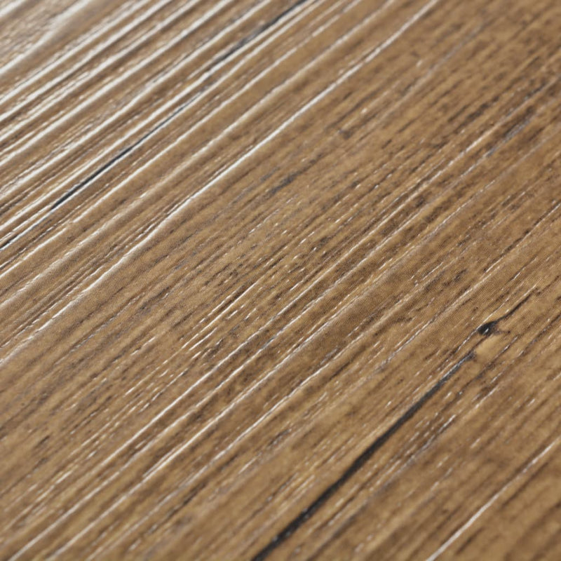 Self-adhesive PVC Flooring Planks 54 ftÂ² 0.08" Walnut Brown
