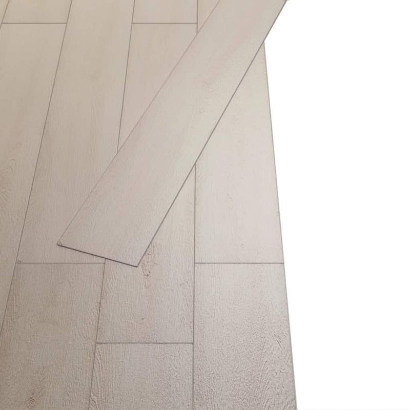 Self-adhesive PVC Flooring Planks 54 ftÂ² 0.08" Oak Classic White