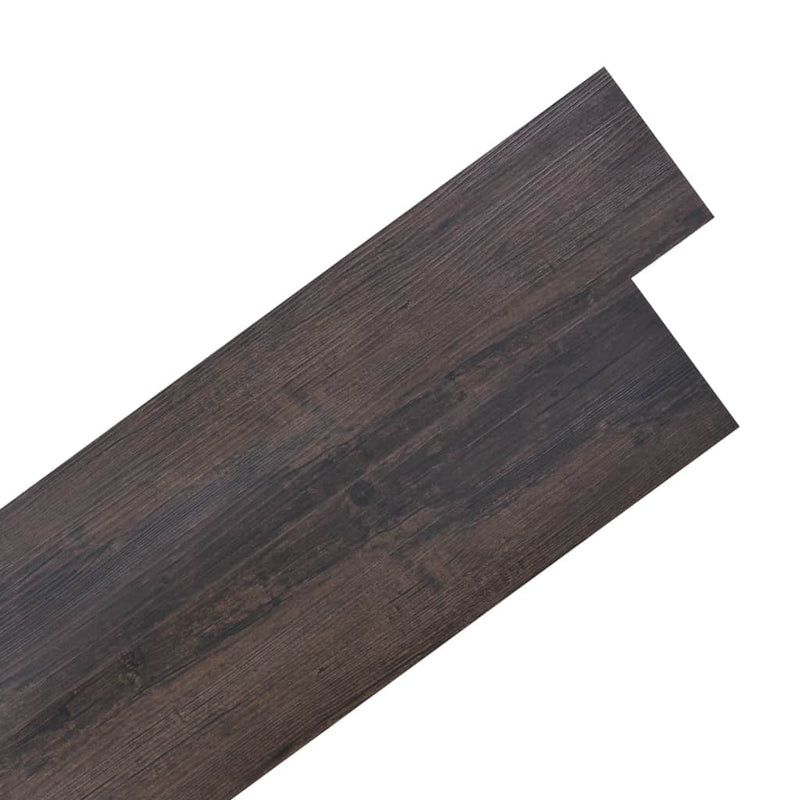 Self-adhesive PVC Flooring Planks 54 ftÂ² 0.08" Dark Brown