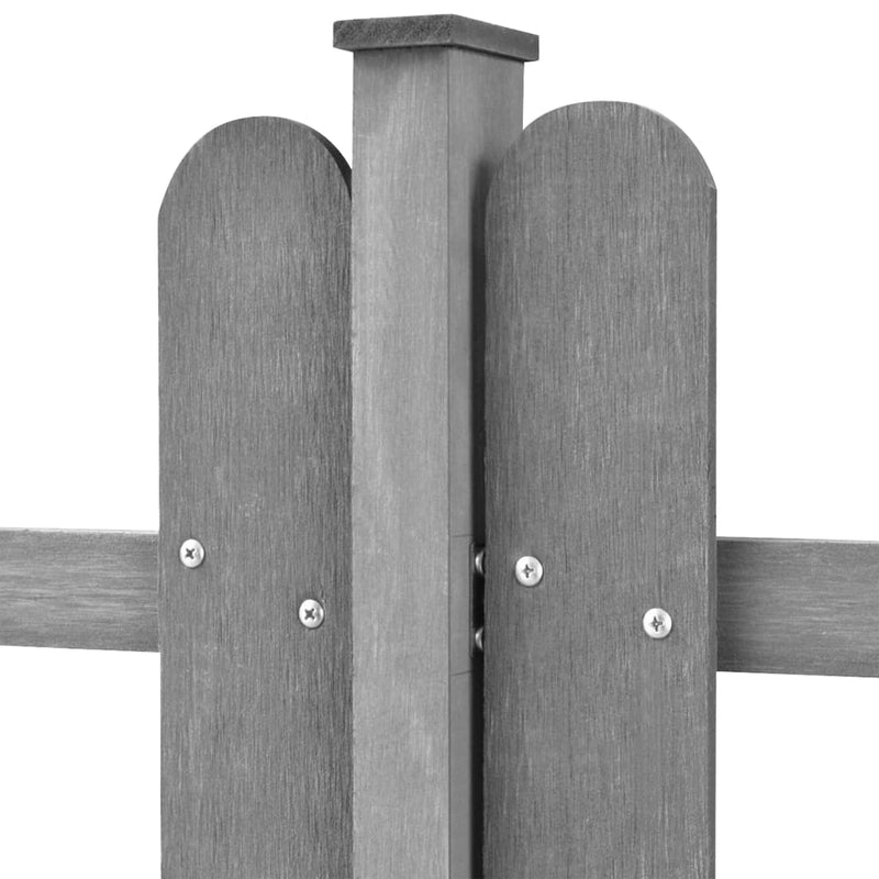 Picket Fence with Posts 3 pcs WPC 236.2"x23.6"