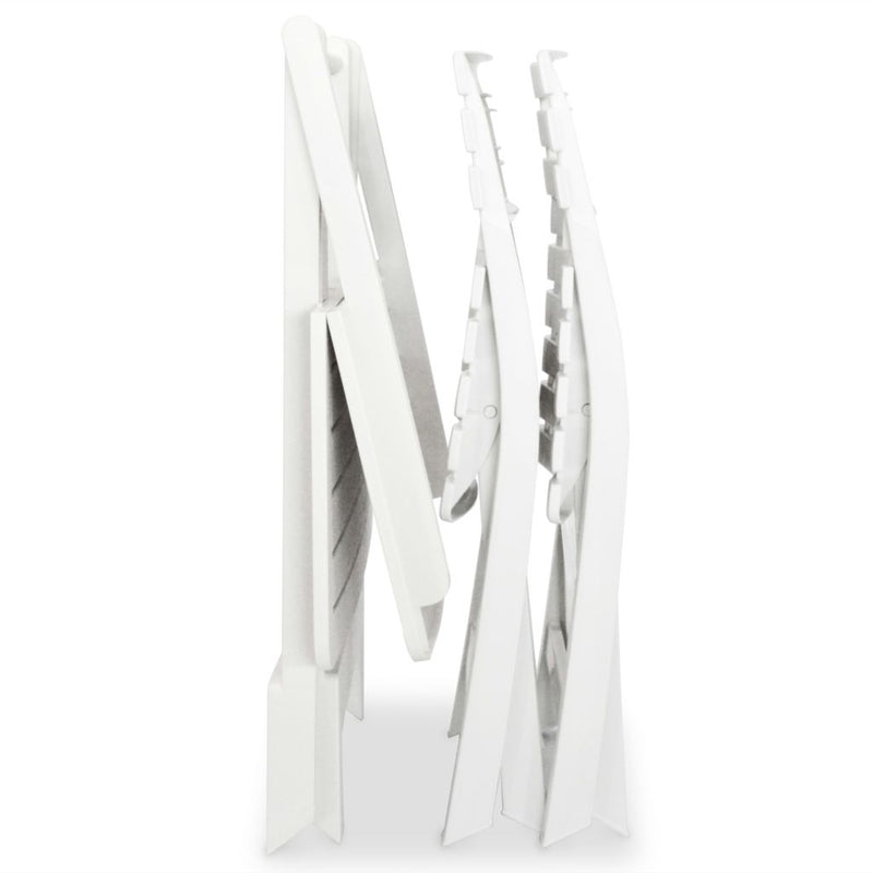 3 Piece Folding Bistro Set Plastic White