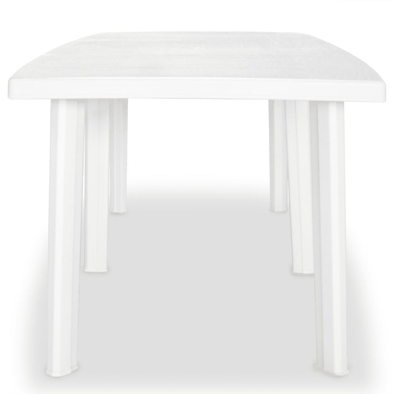 Patio Table White 82.7"x37.8"x28.3" Plastic