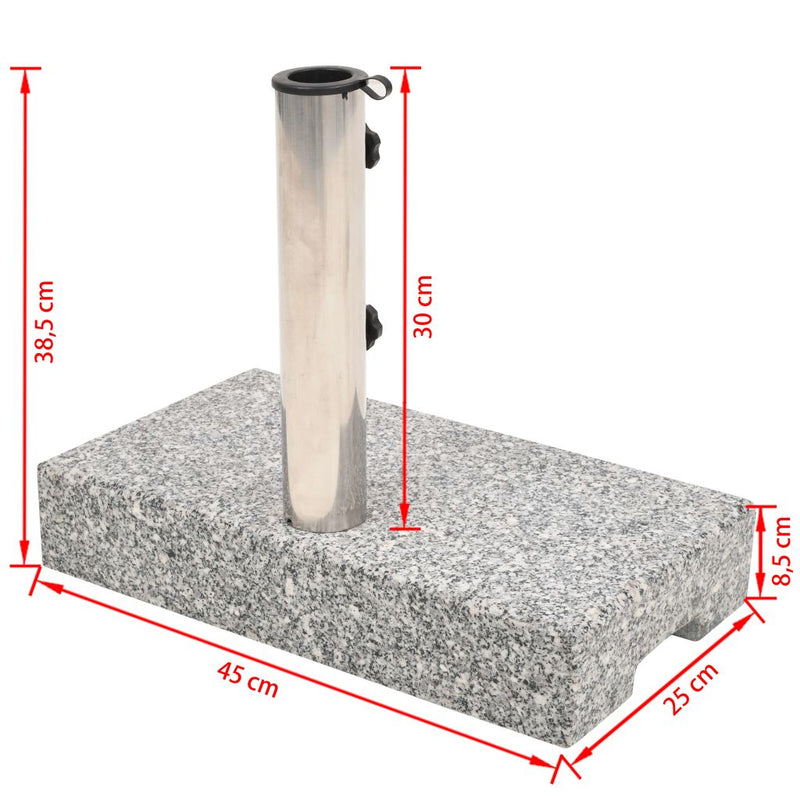 Parasol Base Granite Rectangular 55.1 lb