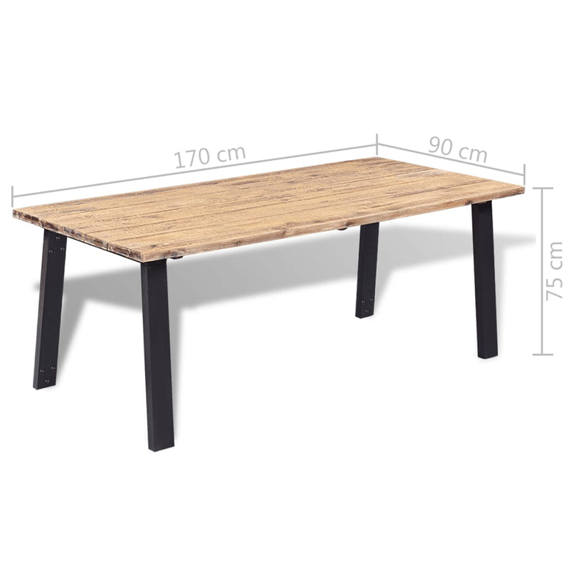 Dining Table Solid Acacia Wood 66.9"x35.4"