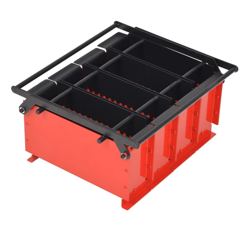Paper Log Briquette Maker Steel 15"x12.2"x7.1" Black and Red