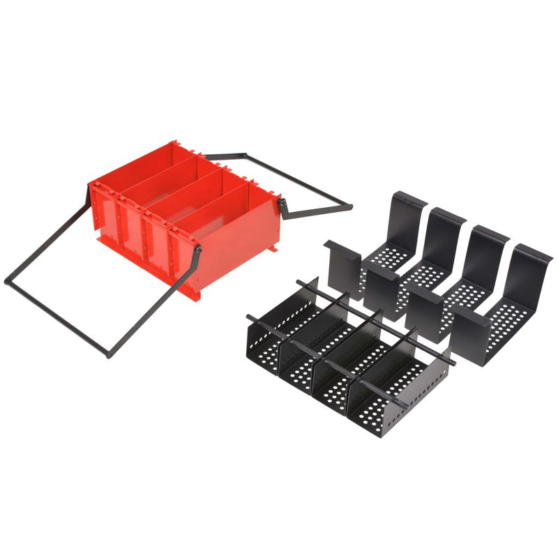 Paper Log Briquette Maker Steel 15"x12.2"x7.1" Black and Red