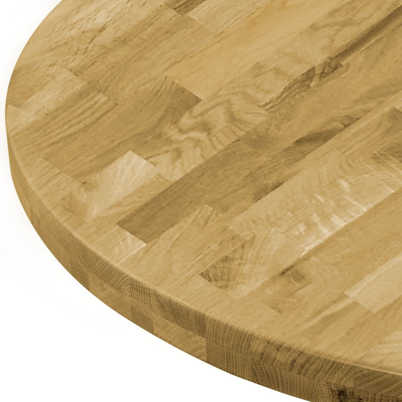 Table Top Solid Oak Wood Round 1.7" 15.7"