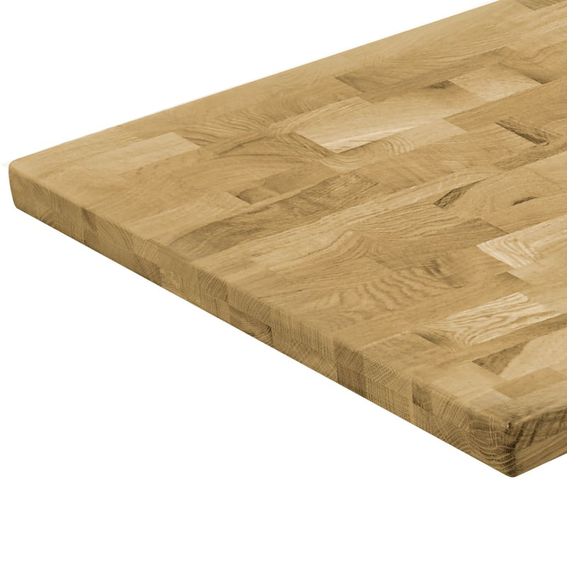 Table Top Solid Oak Wood Rectangular 1.7" 55.1"x23.6"