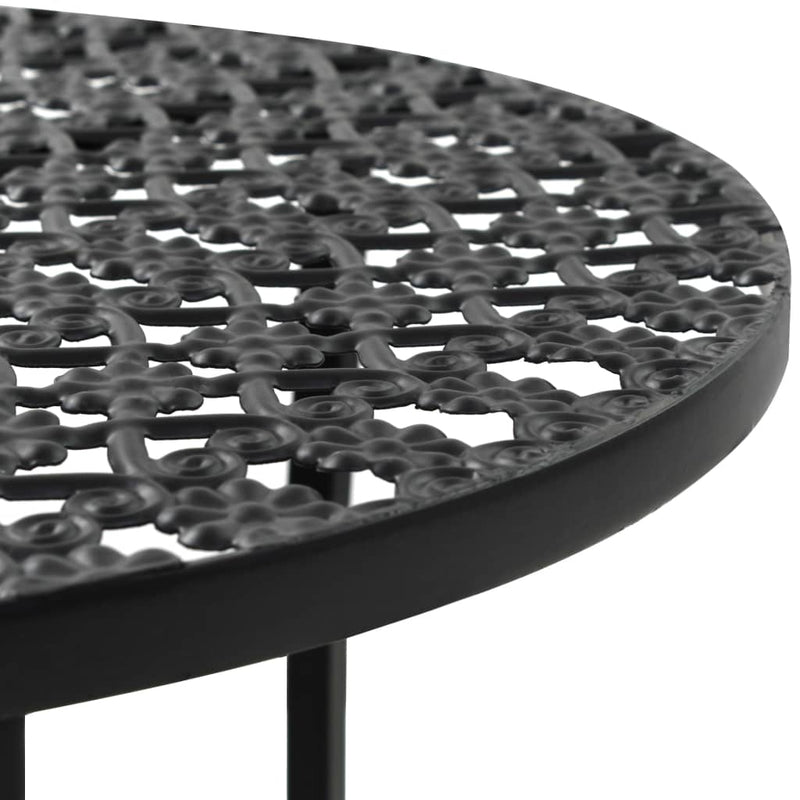 Bistro Table Black 15.7"x27.5" Metal