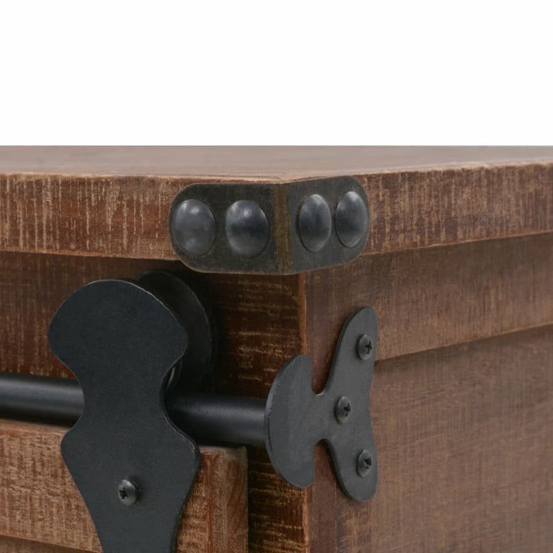 Storage Cabinet Solid Fir Wood 25.2"x13.2"x29.5" Brown