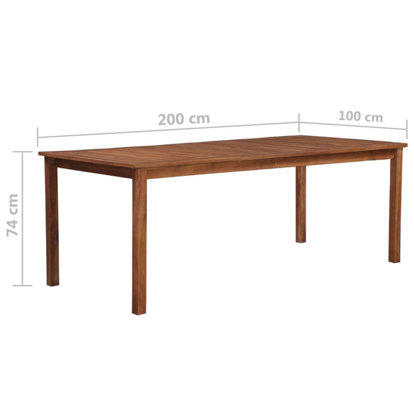 Patio Table 78.7"x39.4"x29.1" Solid Acacia Wood