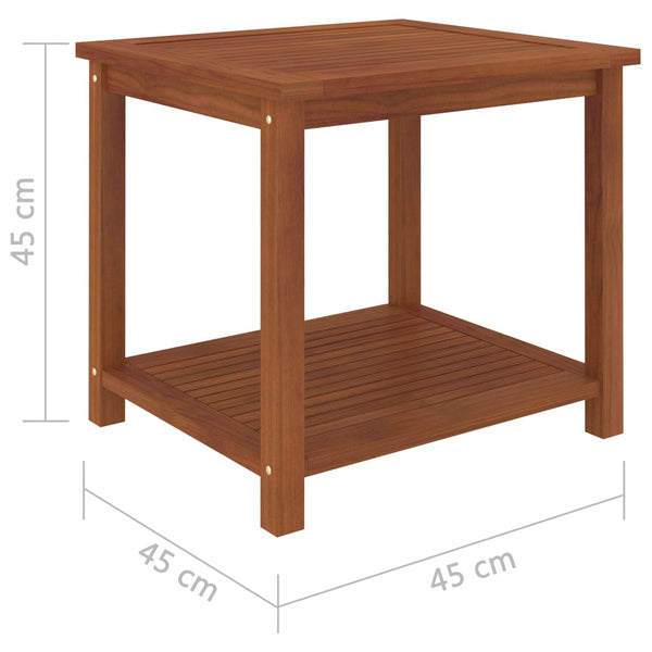 Side Table Solid Acacia Wood 17.7"x17.7"x17.7"