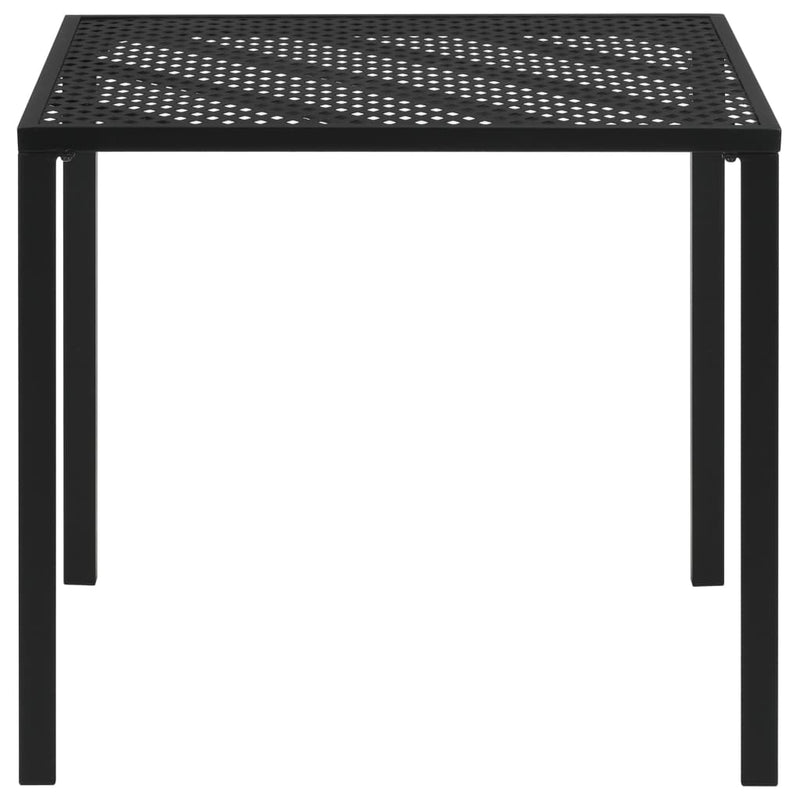 Patio Table Black 31.5"x31.5"x28.3" Steel