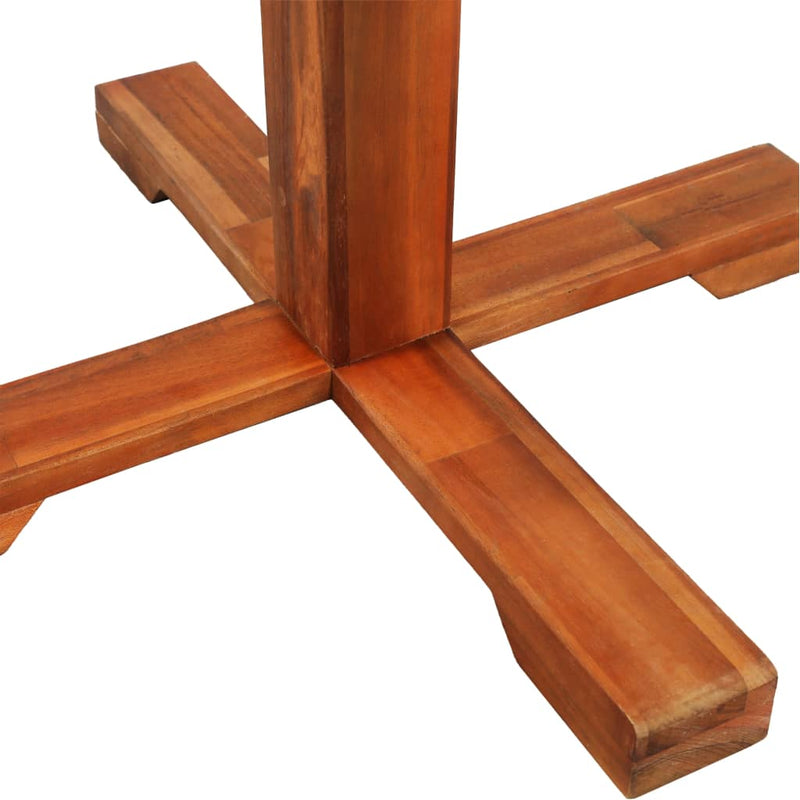 Bistro Table 27.6"x27.6" Solid Acacia Wood
