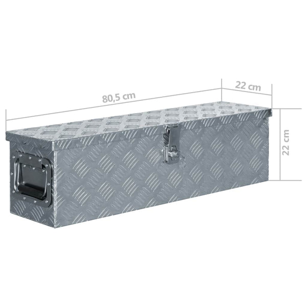 Aluminum Box 31.7"x8.7"x8.7" Silver