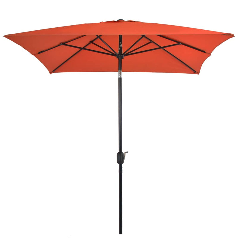 Outdoor Parasol with Metal Pole 118"x78.7" Terracotta