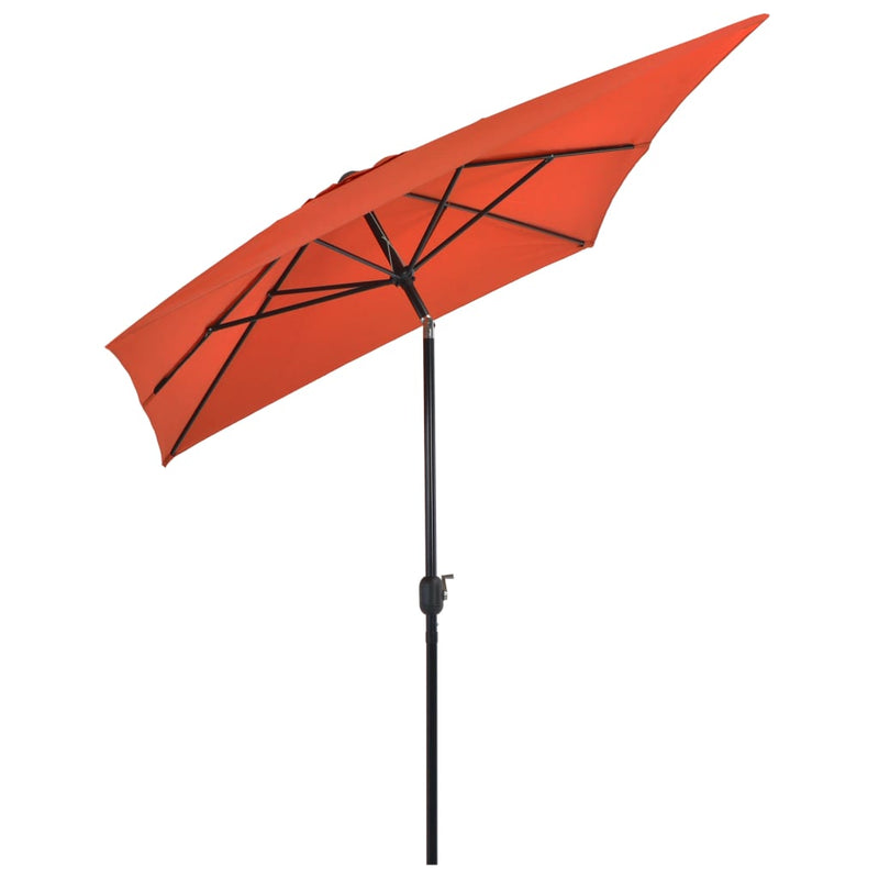 Outdoor Parasol with Metal Pole 118"x78.7" Terracotta