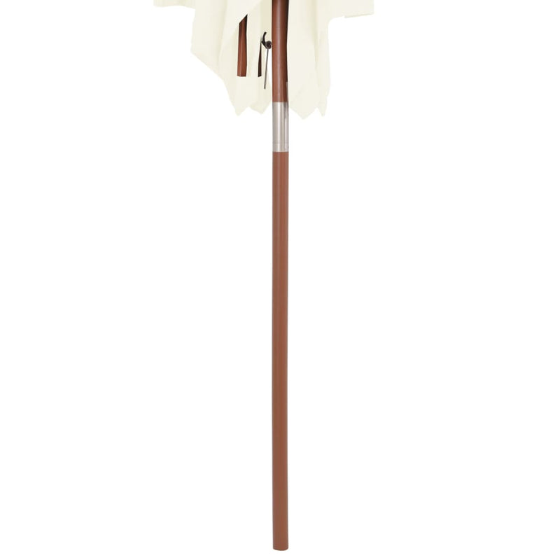 Outdoor Parasol with Wooden Pole 59.1"x78.7" Sand
