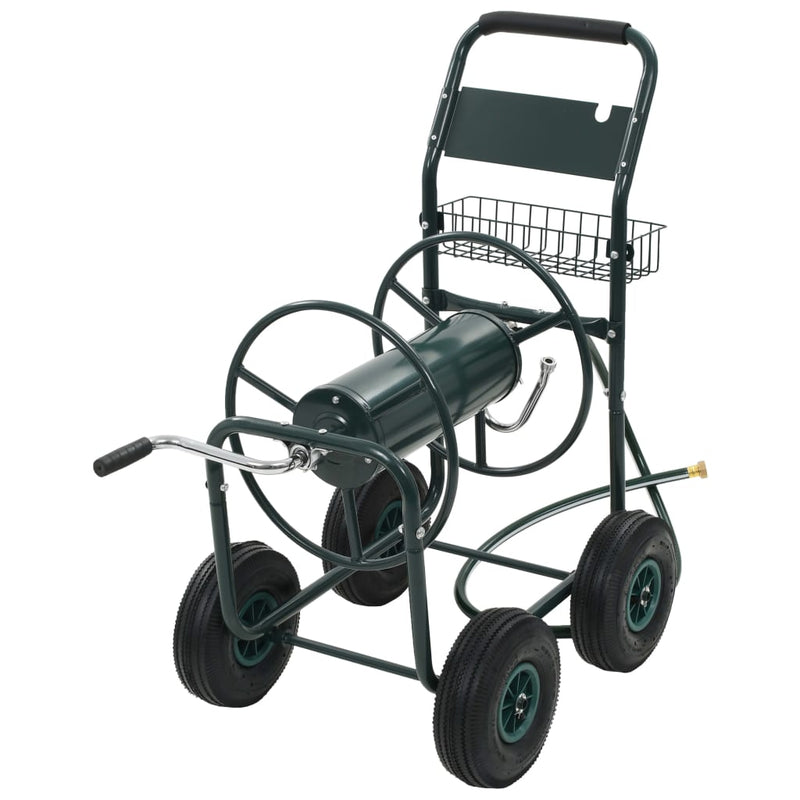 Garden Hose Trolley with 1/2" Hose Connector 246ft Steel