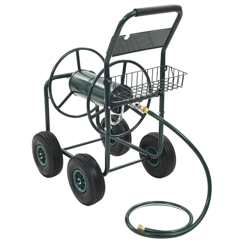 Garden Hose Trolley with 1/2" Hose Connector 246ft Steel