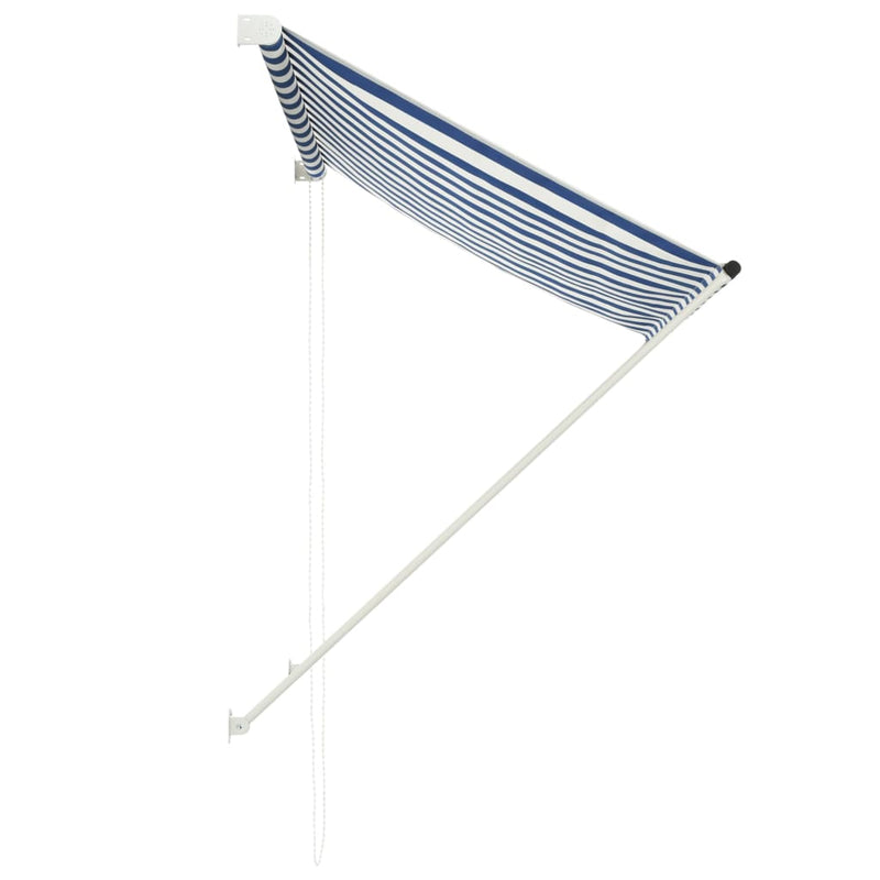 Retractable Awning 59.1"x59.1" Blue and White