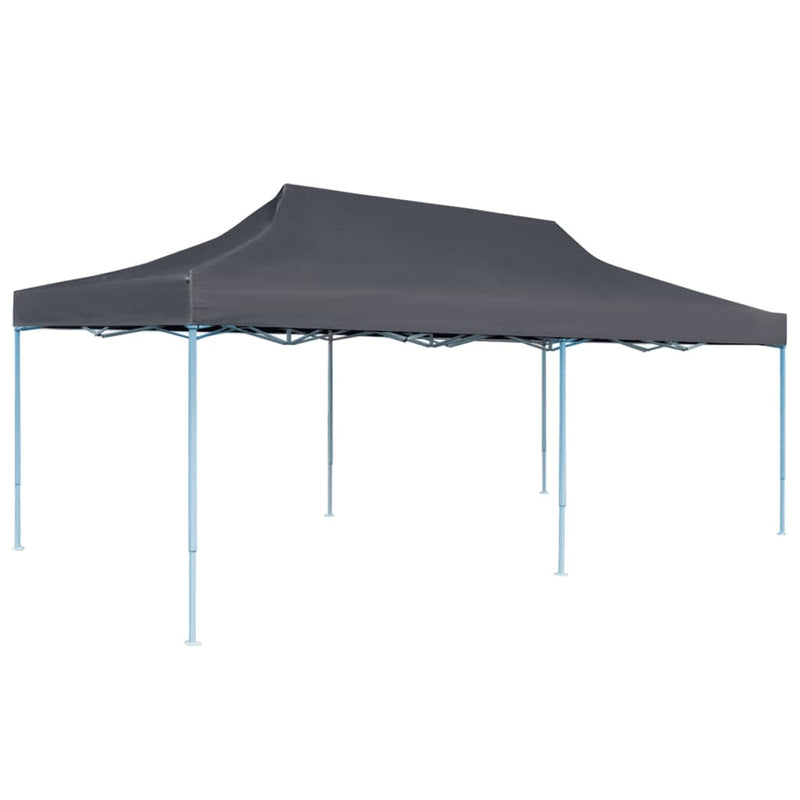 Folding Pop-up Partytent with Sidewalls 9'10"x19'8" Anthracite