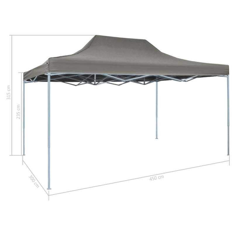 Foldable Tent Pop-Up 118.1"x177.2" Anthracite