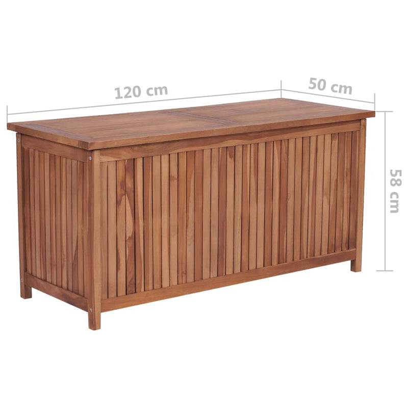Patio Storage Box 47.2"x19.7"x22.8" Solid Teak Wood