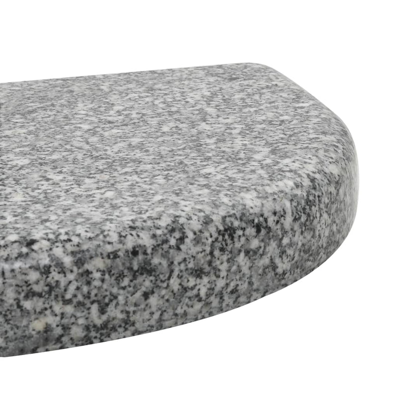 Parasol Base Granite 22 lb Curved Gray