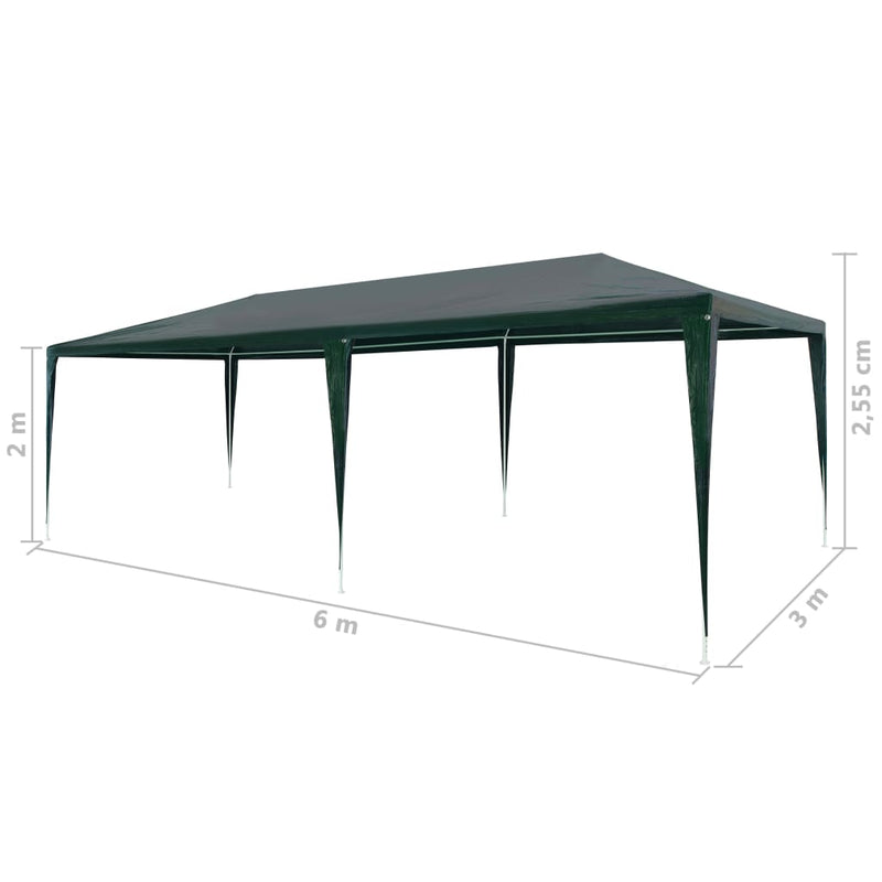 Party Tent PE Green 9'10"x19'8"