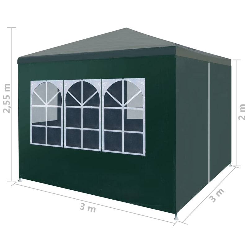 Party Tent 9'10"x9'10" Green