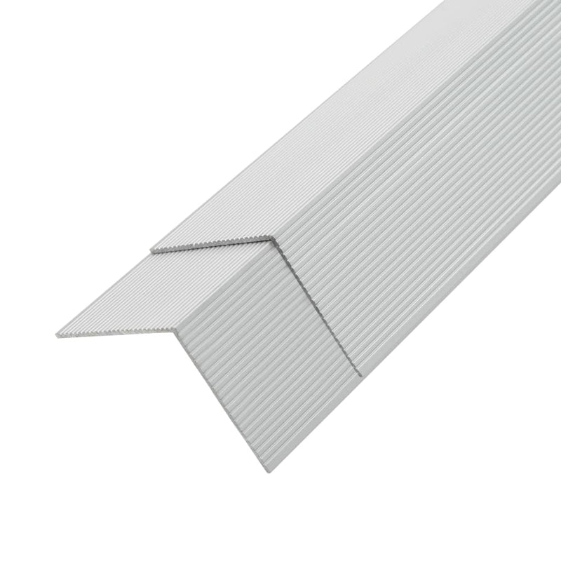 5 pcs Decking Angle Trims Aluminium 66.9" Silver