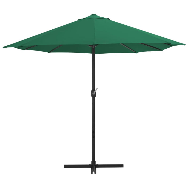 Outdoor Parasol with Aluminum Pole 181.1"x106.3" Green