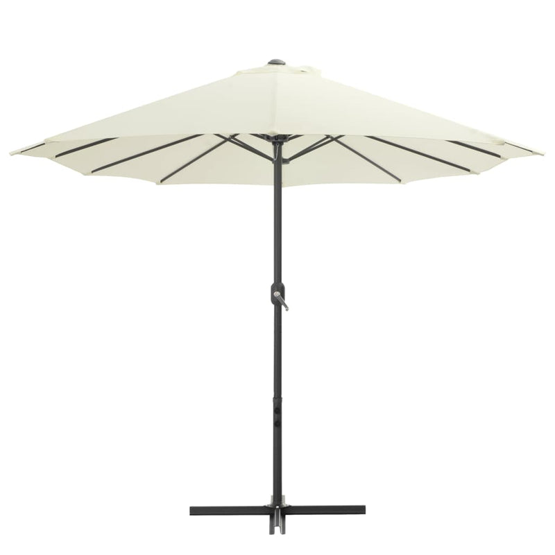 Outdoor Parasol with Aluminum Pole 181.1"x106.3" Sand