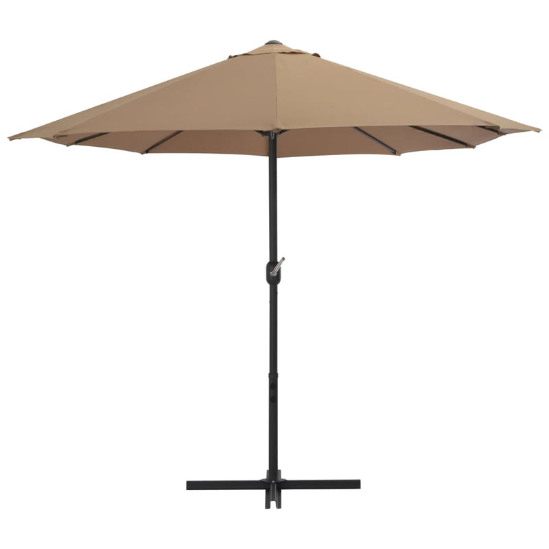 Outdoor Parasol with Aluminum Pole 181.1"x106.3" Taupe