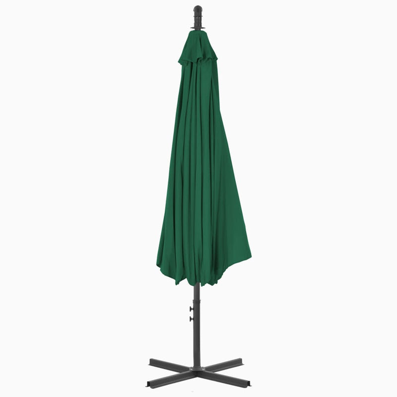 Cantilever Umbrella with Steel Pole 118.1" Green